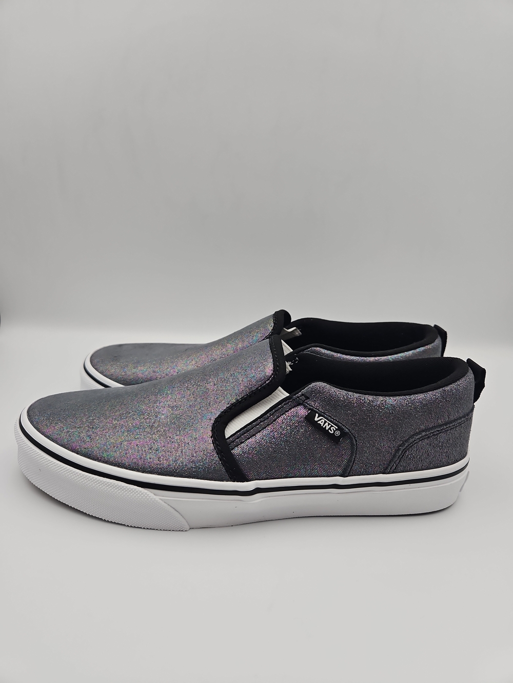 Vans Kids Slip-On Sneakers Sparkle Gray Multi